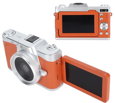 Fotocamera Digitale, Fotocamera Punta e Scatta con Zoom 4K 20x da 64 MP con Schermo Flip a 180°, Fotocamera da Viaggio Compatta con Obiettivo Intercambiabile da 1200 MAh per