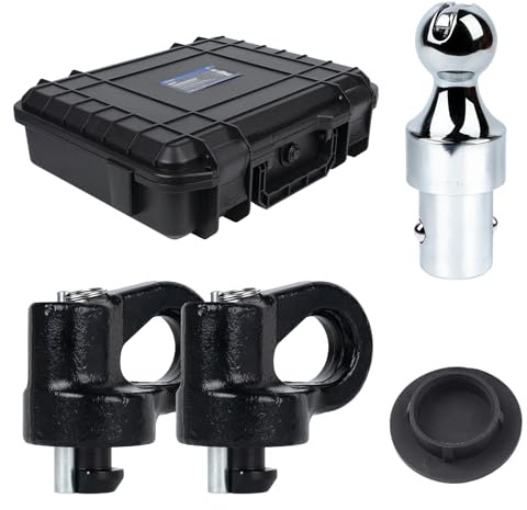Lrichy 60692, verbessertes 38k 2-5/16 Zoll Kupplungskugel-Puck-System Schwanenhals-Anhängerkupplungs-Set mit Koffer für Ford F250/F350/F450, Chevrolet Silverado 2500/3500 HD, GMC Sierra 2500/3500 HD