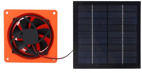 Xiuganpo Fan Accionada Solar de 20W 5V, Kit de Ventilador de Escape con Energía Solar con Panel Solar Impermeable, Ventilador de Escape de 4,7 Pulgadas, Ventiladores Solares para Exterior
