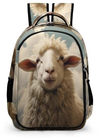TPISLI Kinder Rucksack Schafe Schultertasche Teenager Tier Schaf Kinderrucksack Leichter Reise Outdoor Freizeit