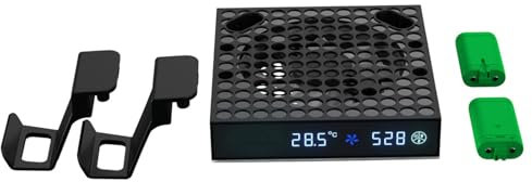 SLXLYH Support de ventilateur de refroidissement RVB pour consoles hôtes, ventilateur de dissipation de chaleur à 3 vitesses réglables