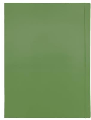 Idena 20176 - Sammelmappe A3 in Grün, Dokumentenmappe aus robuster Pappe, Postmappe mit Innenklappen und Gummizugverschluss