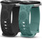 TOYOUTHS 2 Stück Floral Gravierte Armband Kompatibel mit Google Pixel Watch 3 41mm/2/1, Weich Silikon Fancy Löwenzahn Blume Sport Armband für Damen, Schwarz/Grün