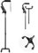 VEVOR Canne de Marche Réglable en Hauteur 10 Niveaux avec Base Stable 4 Pieds, Aide à la Marche Légère Portable en Aluminium, Capacité de Charge 113 kg, pour Personnes Âgées, Adultes, Hommes, Femmes