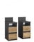 Vicco Nachttisch Monty, Anthrazit/Goldkraft Eiche, 25 x 59.1 cm 2er Set