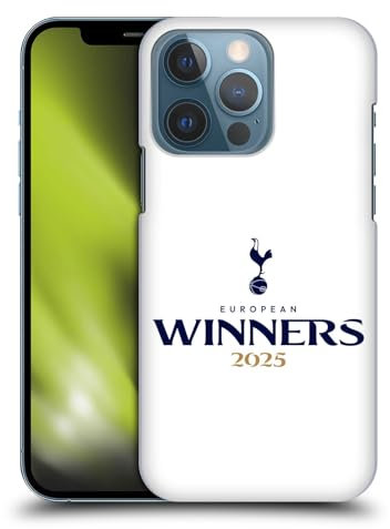 Head Case Designs Officially Licensed Tottenham Hotspur F.C. White 2025 European Winners Hard Back Case Compatible With Apple iPhone 13 Pro
