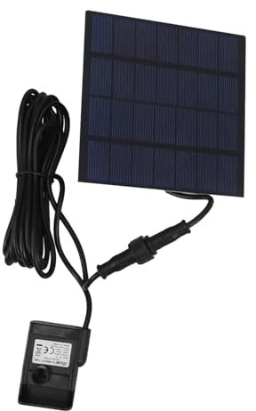 LIOOBO Mini Bomba de Agua Solar para Jardín Fuente Decorativa para Peceras y Estanques Energía Solar Funciona Automáticamente para Decoración Exterior Circulación de Agua Oxigenada