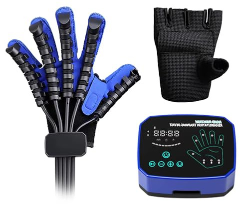 SkyFace Anti-Spastik Fitness Finger Rehabilitation Hilfe Handschuhe Schlaganfall Training Handschuh Hand Reha Roboter, Einstellbare Finger Reha Trainer für Hemiplegie Arthritis (Links, XL)