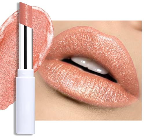 Erinde Glanz Lippenstift, Lippenstift mit Leichtem Schimmer, Pflegt die Lippen, Feuchtigkeitsspendend & Langanhaltend Lipstick, Intensive Farbabgabe, Mit Vitamin E und Olivenöl, Vegane Formel, #12