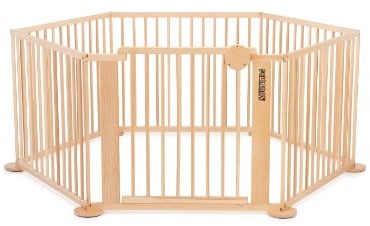 Strolch® 1+5 - Laufgitter Laufstall Krabbelpark Absperrgitter aus massiver Buche