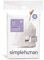 simplehuman code B, sacs poubelle sur mesure, paquet de 30, plastique blanc