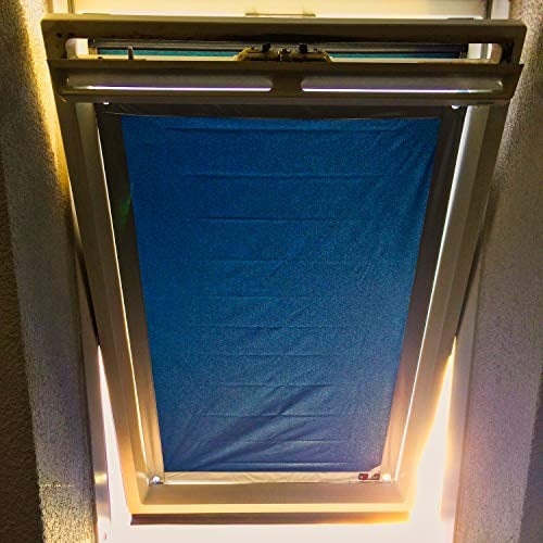 eXsun Sonnenschutz für Velux 102 = 38 x 55 cm - Dachfenster Rollo Hitzeschutz Verdunkelungsrollo Sonnenrollo Verdunkelung - ohne Bohren - kein Nageln - kein Schrauben