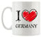 Pixxprint I Love Germany Fun Tasse, ca. 300ml Fassungsvermögen, Keramik Weiß, Spülmaschinenfest