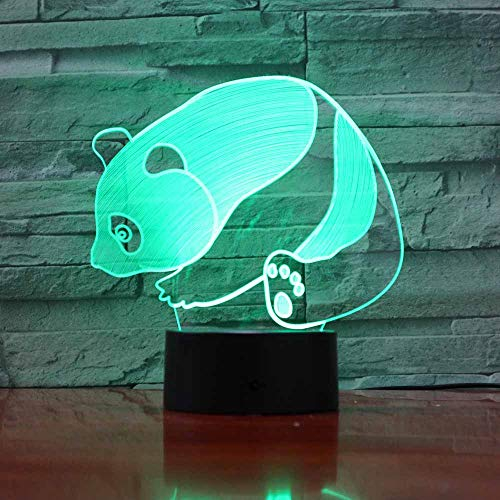 Jinson well 3D panda Nachtlicht Lampe optische Nacht licht Illusion 7 Farbwechsel Touch Switch Tisch Schreibtisch Dekoration Lampen perfekte mit Acryl Flat ABS Base USB Kabel kreatives Spielzeug