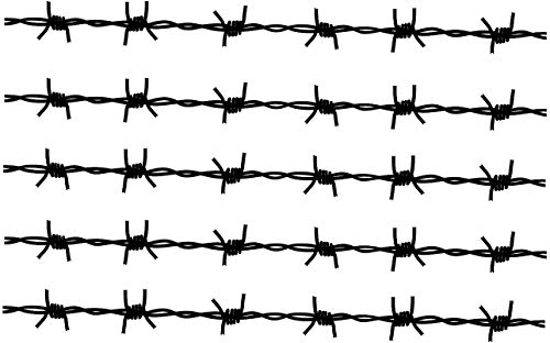 HR-WERBEDESIGN 5 Stück Stacheldraht Barbed Wire Aufkleber Karomuster Karo Sticker Taxi Dekor xu