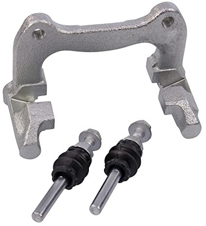 BESTPRICE 1x support d'étrier de frein essieu arrière gauche ou droit, (avec manchons, boulons et vis d'étrier de frein)