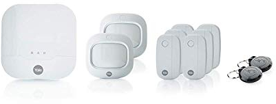 Yale Smart Living IA-311 Yale Sync Smart Home Alarm Starter Set + Sync Alarm Fernbedienung + Sync Alarm Tür- / Fensterkontakt + Sync Alarm Bewegungsmelder tierimun, Weiß