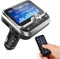 ToHayie Bluetooth FM Transmitter for Car, Wireless Radio Adapter Hands-Free Kit With 1.8 Inch Display, Dual USB Charger, AUX Input/Output, TF Card Mp3 Player, Silver