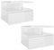 vidaXL Tables de Chevet Flottantes 2pcs, Armoire de Lit Murale, Table de Nuit, Meuble de Chambre à Coucher Maison Intérieur, Moderne, Blanc Brillant Bois d’Ingénierie