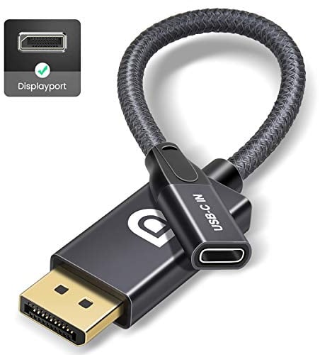 USB C Buches auf DisplayPort Stecker Kabel Adapter 4K@60Hz Zweirichtungs USB Typ C 3.1 Eingang zu DP Ausgang Konverter,USB C Thunderbolt 3 Adapter für das Neue MacBook Pro,Mac Air,Chromebook Pixel,PS5