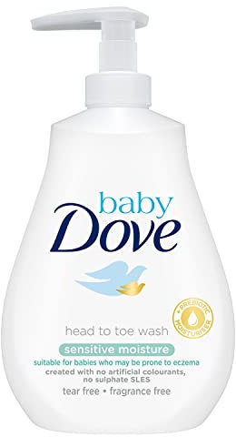 Dove - Gel hydratant pour bébé sensible - 400 ml, blanc