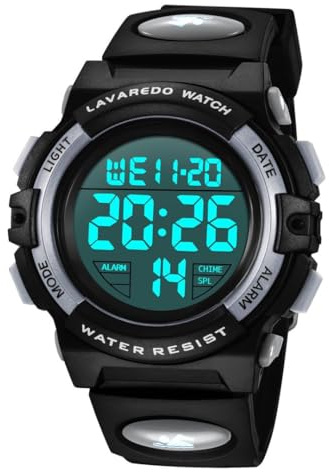 BEN NEVIS Digital Uhren für Kinder Jungen - Wasserdicht Sports Outdoor Digitaluhr Silikon Armbanduhr mit Wecker/Stoppuhr/LED-Licht/Stoßfest/Datum,Elektronische Kinderuhren