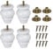 Mysummer Set of 4 Solid Wood Furniture Legs Turned Legs 3.54 inch Tall White Finished M8 Replacement Furniture Feet Sofa Legs with Bolt for Couch Sofa Cabinet (Walnut) (White)