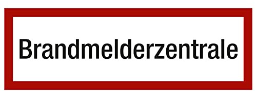 Textschild Brandmeldezentrale, selbstklebende PVC-Folie, gemäß DIN 4066, Format: 297 x 105 mm, Brandschutzzeichen