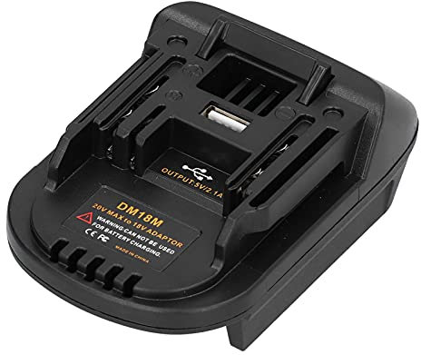 Adaptador de batería, convertidor de batería de Litio Fácil de Usar Fácil reemplazo para 20V DCB200 DCB203 DCB206 Adaptador M18 + DM18M