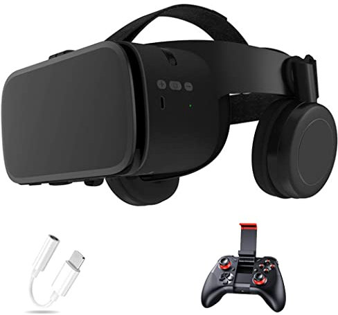 VR Glasses, Virtual Reality Headset, VR Headsets Support Android and IOS, Bluetooth Connection for iPhone 13 Pro Max/13 Pro/13/12/11, for Samsung Galaxy S21, Huawei, Xiaomi ( Color : B , Size : Ios )