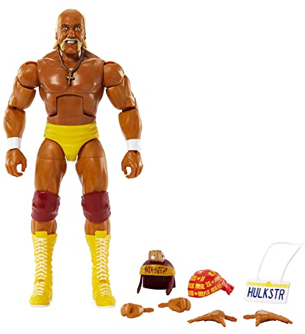 WWE HDF43 - Hulk Hogan Elite Collection Actionfigur, ca. 15 cm, beweglich, Spielzeug Geschenk zum Sammeln für WWE Fans ab 8 Jahren