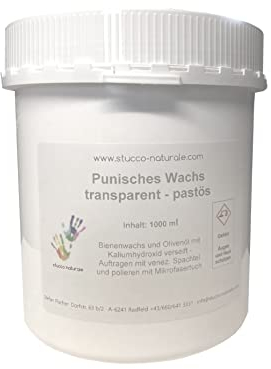 Punisches Wachs Wachspolitur Wachsseife Stucco Wachs transparent Wasserbasis 1 l Gebinde
