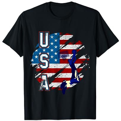 Basketball Trikot Team Flagge USA 2021 T-Shirt