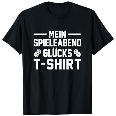 Mein Spielabend Glücks TShirt Würfel Kartenspiele Brettspiel T-Shirt
