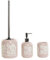 DKD Home Decor Set Bagno Ceramica Rosa Bianco Shabby Chic (3 Pezzi) (Riferimento: S3025638)