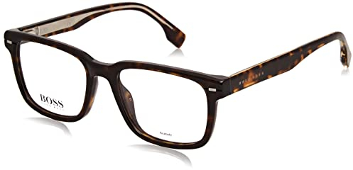 BOSS HUGO 1320 Brille, Havana, 52 für Herren, Havana