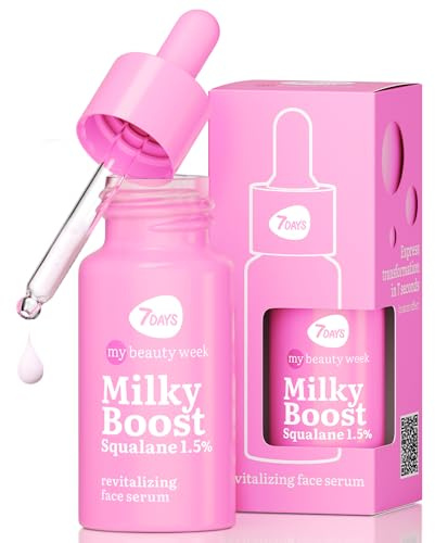 7DAYS Hydrating Face Serum with 1.5% Squalane, Anti-Ageing & Pore-Tightening, Korean Skincare, All Skin Types, 30ml