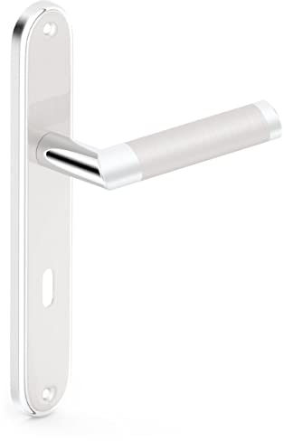 Sellon24® BB Türgriff Langschild 72 mm Türbeschlag Türdrücker Buntbart Innentür Chrom Satin Daro