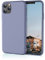 HiiVeet Silicone Case Compatible with iPhone 11 Pro Max Case 6.5 Inch, Soft Ultra Slim Protective Shockproof Liquid Silicone Phone Case with Anti-Scratch Microfiber Lining,Lavender Gray