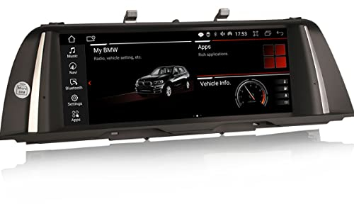 Erisin 10.25 8-Kern 4GB+64GB Android 14 Autoradio Bluetooth GPS Navi für BMW 5er F10/F11 (2013-2016) mit NBT Unterstützt IPS iDrive OEM DAB+ Kabelloses CarPlay Android Auto WiFi TPMS Canbus FM Radio