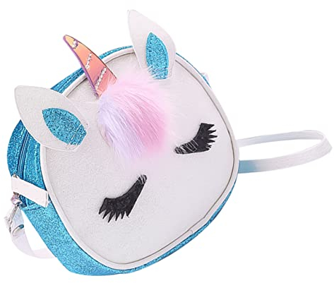 VALICLUD 1stk Einhorn-glitzertasche Glitzernde Einhorn-geldbörse Pu-Einhorn-Tasche Handytasche Mit Einhorn Glitzernde Einhorn-Handtasche Einhorn Crossbody Schultertasche Reißverschluss Kind