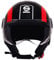 Sparco Riders SP601 Demi-Jet Motorradhelm, Scooter Helm ECE 22.06 Homologiert, Demi-Jet Helm mit Anti-Kratz-Visier und Micrometric Auslösung, SCHWARZ/ROT, L