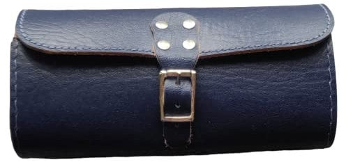 London Craftwork Genuine Leather Tool Bag Bike Saddle Bag Handcrafted Bike Bag Blue bro-Blue