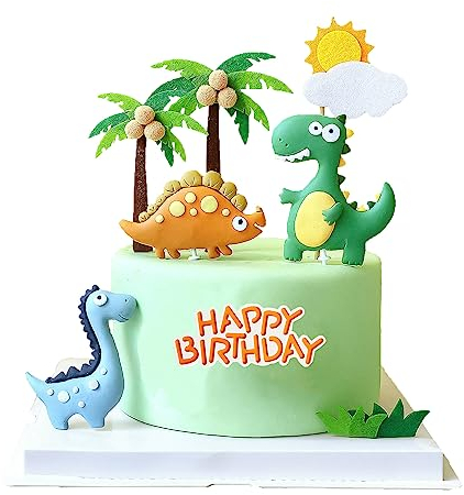 Dinosaurier-Kuchendekorationen,Kuchendekorationen für Dino-Motto-Party, Kinderparty, Kuchendekoration, Dinosaurier-Babyparty (green)