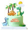 Dinosaurier-Kuchendekorationen,Kuchendekorationen für Dinosaurier-Motto-Party, Kinderparty, Kuchendekoration, Dinosaurier-Babyparty (green)