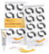 Cluster Eyelash Extensions Kit QUEWEL Individual Eyelashes 8 Pairs Lash Clusters Natural Look, DIY Eyelashes Extension Kit with Applicator and Glue, Cluster Lashes Kit for Personal Use at Home(QU35-C)