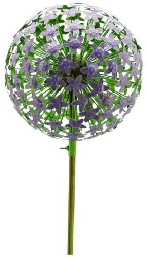 finehomegarden Allium Metall XXL Gartenstecker Purple ArtFerro Blütenkugel Ø29cm H140cm Stecker Deko Garten