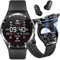 VOVOAEWACH Smart Watch with Earbuds, 1.32 Inch Round Fitness Watch X7, 2 in 1 Bluetooth Watch with Step,Calories,Sleep Monitor,Heart Rate Blood Pressu-re Monitor for iOS & Android