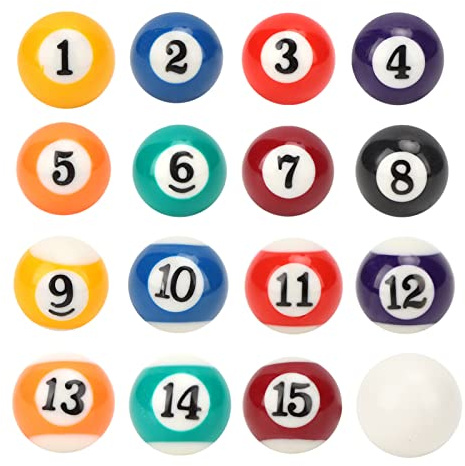 knitting machine 16PCS Billiard Balls, 2.5CM Mini Polyester Resin Billiard Ball, Pool Table Balls Suitable for Game Rooms, Bars, Sports Recreation Games and Recreational Sports