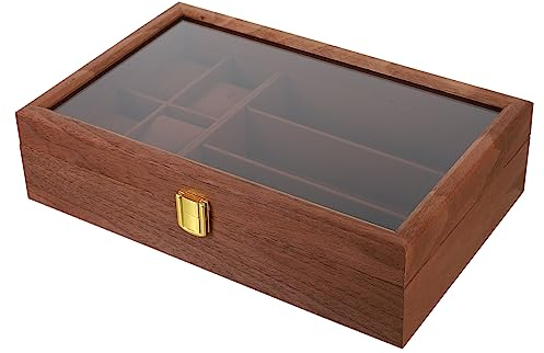 Cabilock 1stk Brillen Aufbewahrungsbox Schmuck Organizer Reise-schmuck-organizer Reise-schmuckkästchen-organizer Schmuck Reiseveranstalter Schmuckhalter Hölzern Vitrine Gläser Reisen
